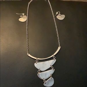 Cute hammered silver jewelry set